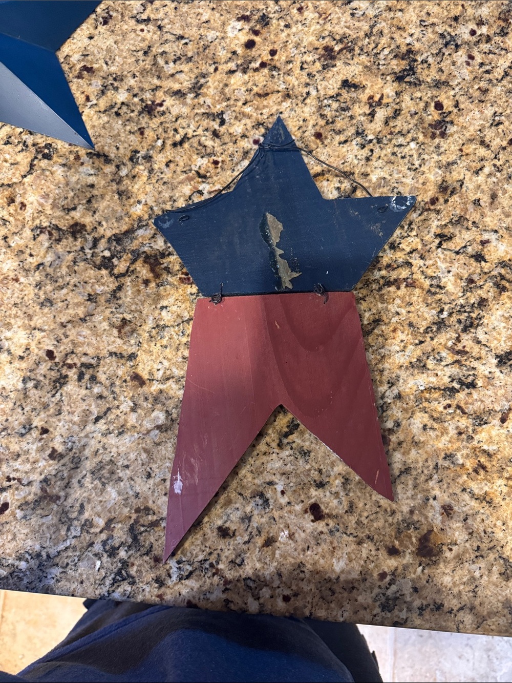Country Kitchen Wall Sign and Rustic Stars - Red, White, Blue (4 pieces) - Picture 5 of 10
